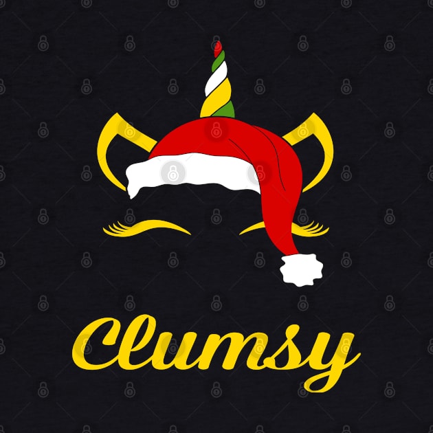 Clumsy Santa Claus Unicorn Birthday Characteristic Christmas by familycuteycom